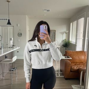 Women's Air Fleece Half-Zip Cropped Top